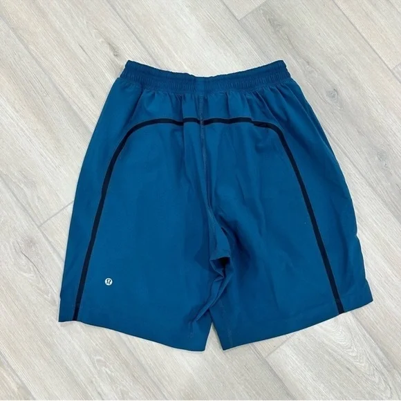 LULULEMON men’s pace breaker shorts liner shorts medium teal blue green gym - Picture 2 of 8